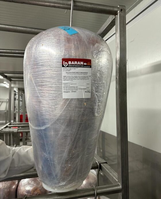 Drehspiess aus Kalbfleisch